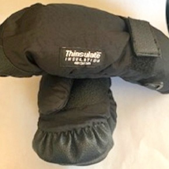 Toddlers and Baby Mittens Thinsulate Winter Snow Waterproof Gloves Black - Picture 1 of 5